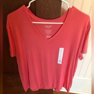 Nine West Coral Short Sleeve Relaxed T-Shirt